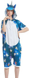 Pyjama Licorne Bleu Femme avec Étoiles