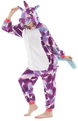 Pyjama Licorne Violet Adulte
