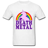 T-Shirt Licorne Death Metal Blanc