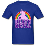 T-Shirt Licorne Death Metal Bleu