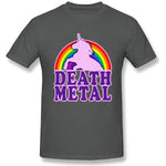 T-Shirt Licorne Death Metal Gris Foncé