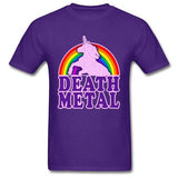 T-Shirt Licorne Death Metal Violet