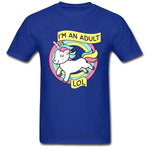T-Shirt Licorne Adulte Bleu