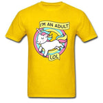 T-Shirt Licorne Adulte Jaune
