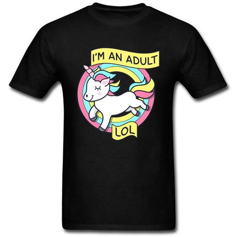 T-Shirt Licorne Adulte Noir