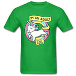 T-Shirt Licorne Adulte Vert