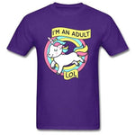 T-Shirt Licorne Adulte Violet