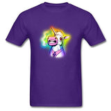 T-Shirt Licorne Humour Violet